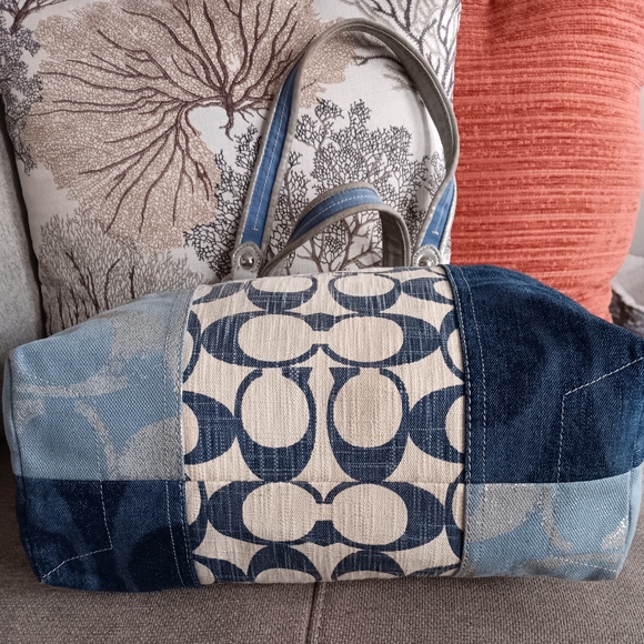 Coach Bags Coach Poppy Denim Patchwork Tote Poshmark